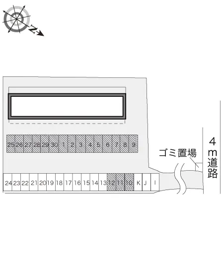 ★手数料０円★福岡市博多区那珂４丁目　月極駐車場（LP）